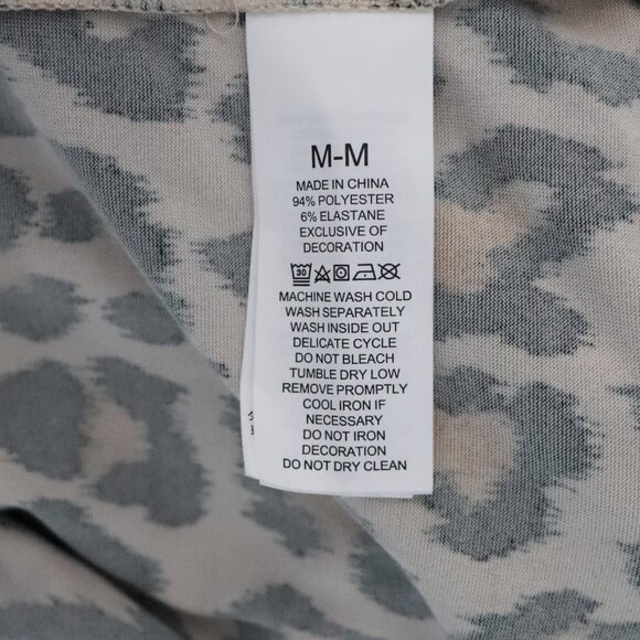 Kate Spade Leopard Print Black Medium 2-Piece Henley Jogger Pj Lounge Set - Picture 15 of 15